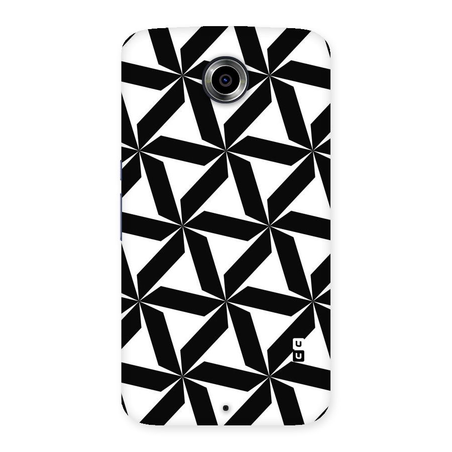 Black White Fan Design Back Case for Nexsus 6