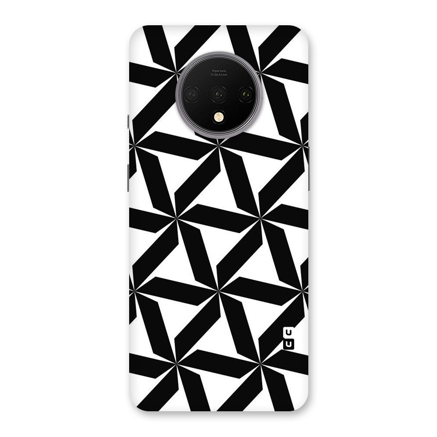 Black White Fan Design Back Case for OnePlus 7T