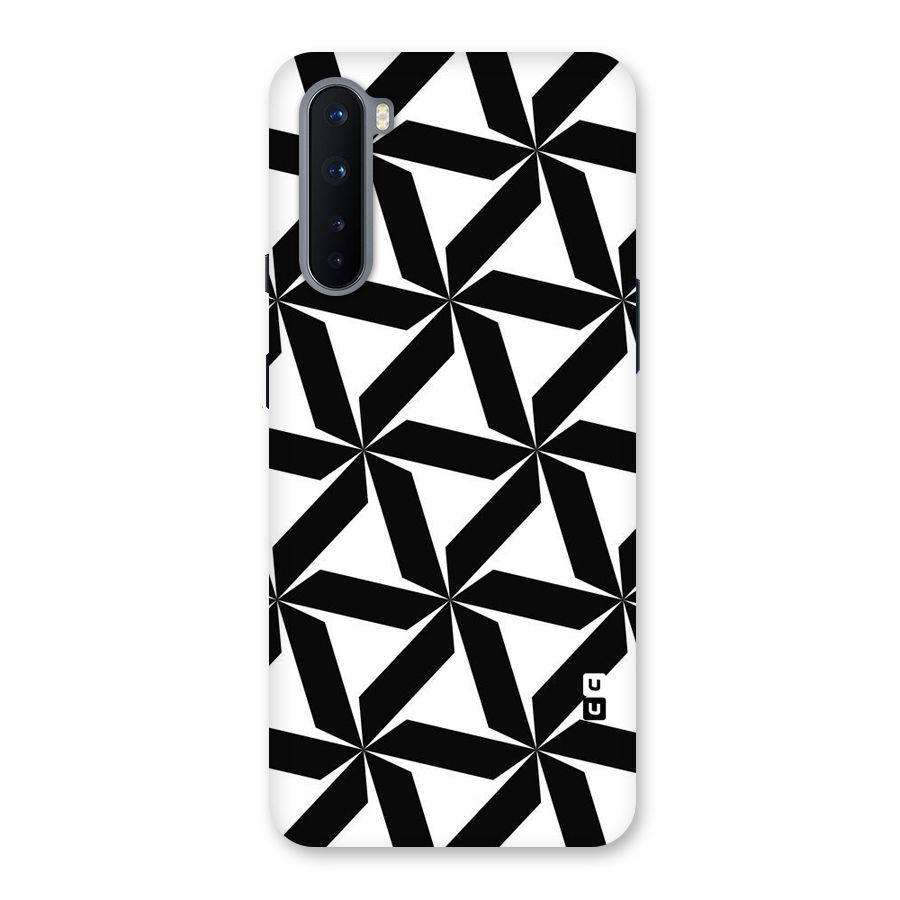 Black White Fan Design Back Case for OnePlus Nord