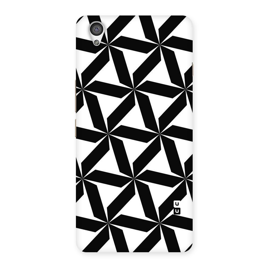 Black White Fan Design Back Case for OnePlus X