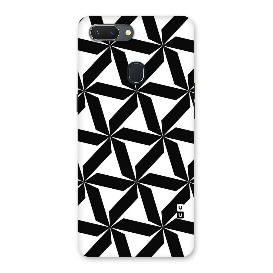 Black White Fan Design Back Case for Oppo Realme 2