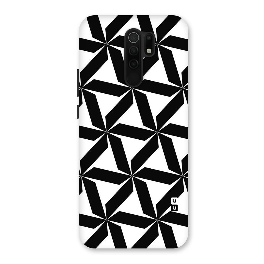 Black White Fan Design Back Case for Poco M2