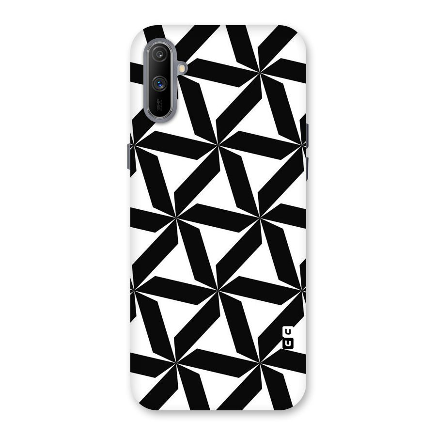 Black White Fan Design Back Case for Realme C3