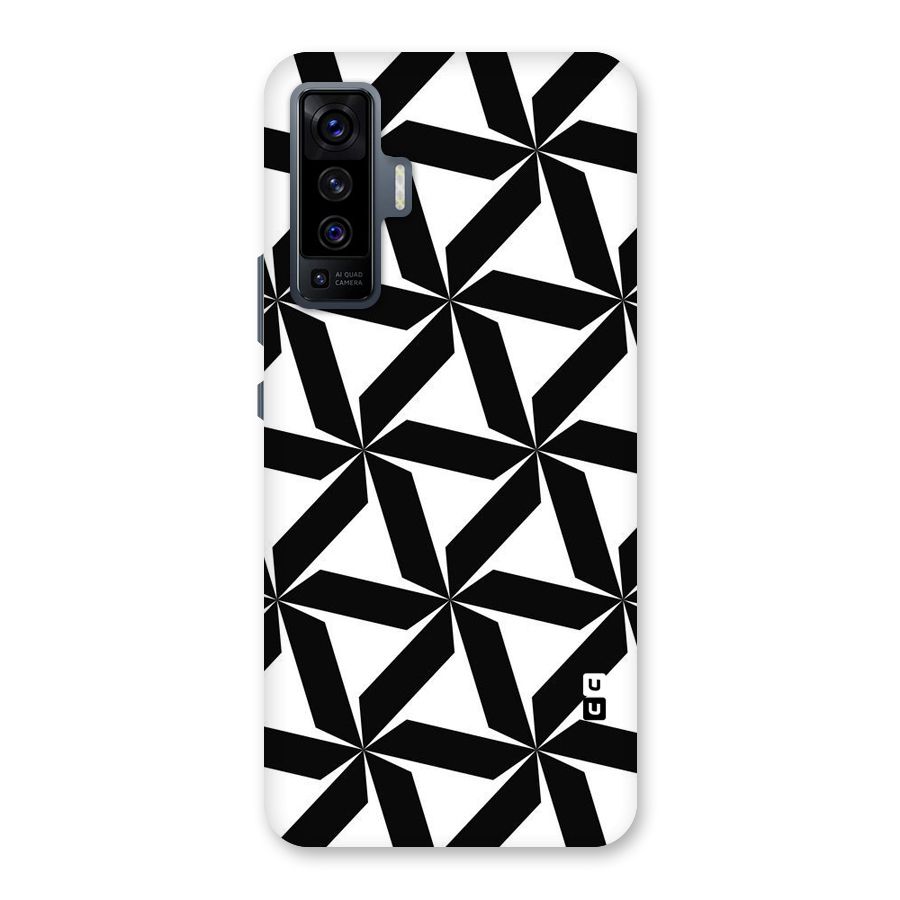 Black White Fan Design Back Case for Vivo X50