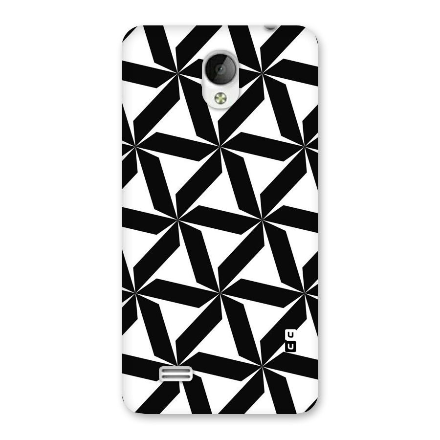 Black White Fan Design Back Case for Vivo Y21