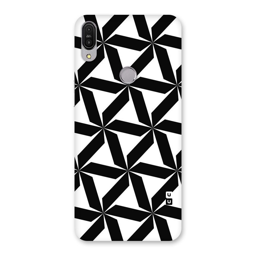 Black White Fan Design Back Case for Zenfone Max Pro M1