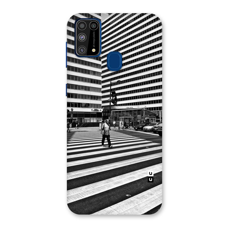 Black White Perspective Back Case for Galaxy M31