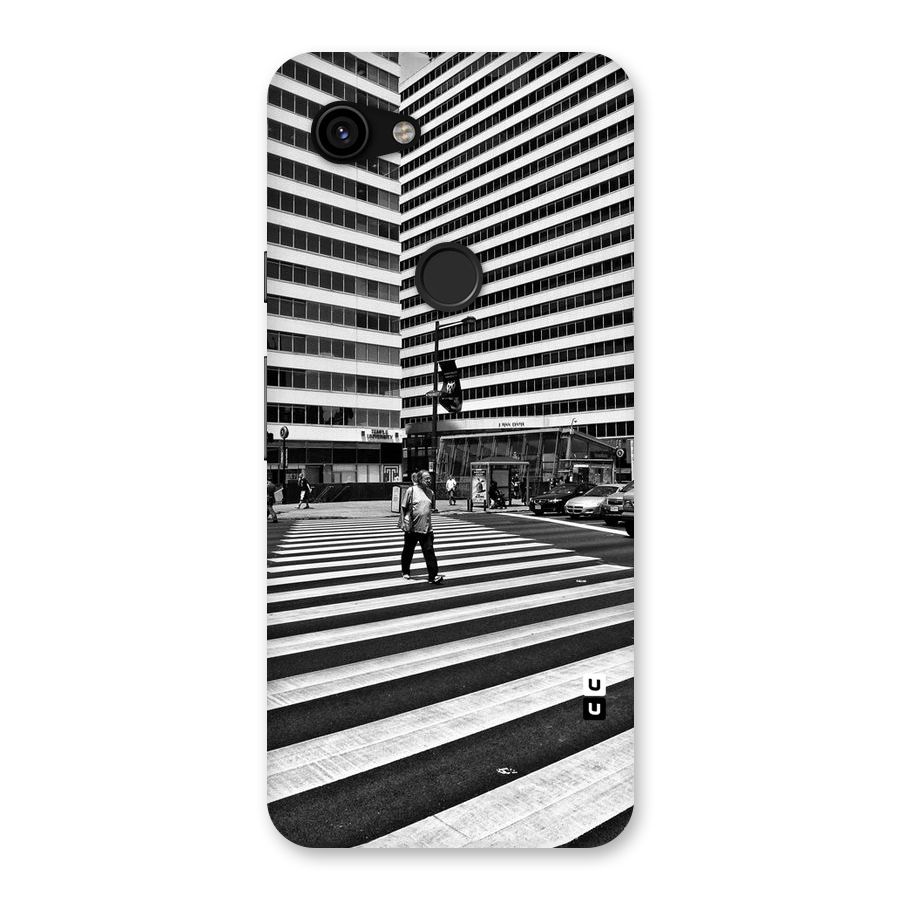 Black White Perspective Back Case for Google Pixel 3a