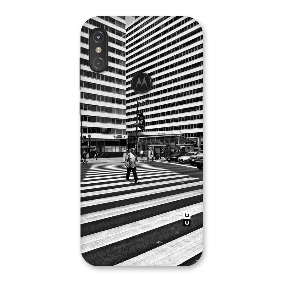 Black White Perspective Back Case for Motorola One Power