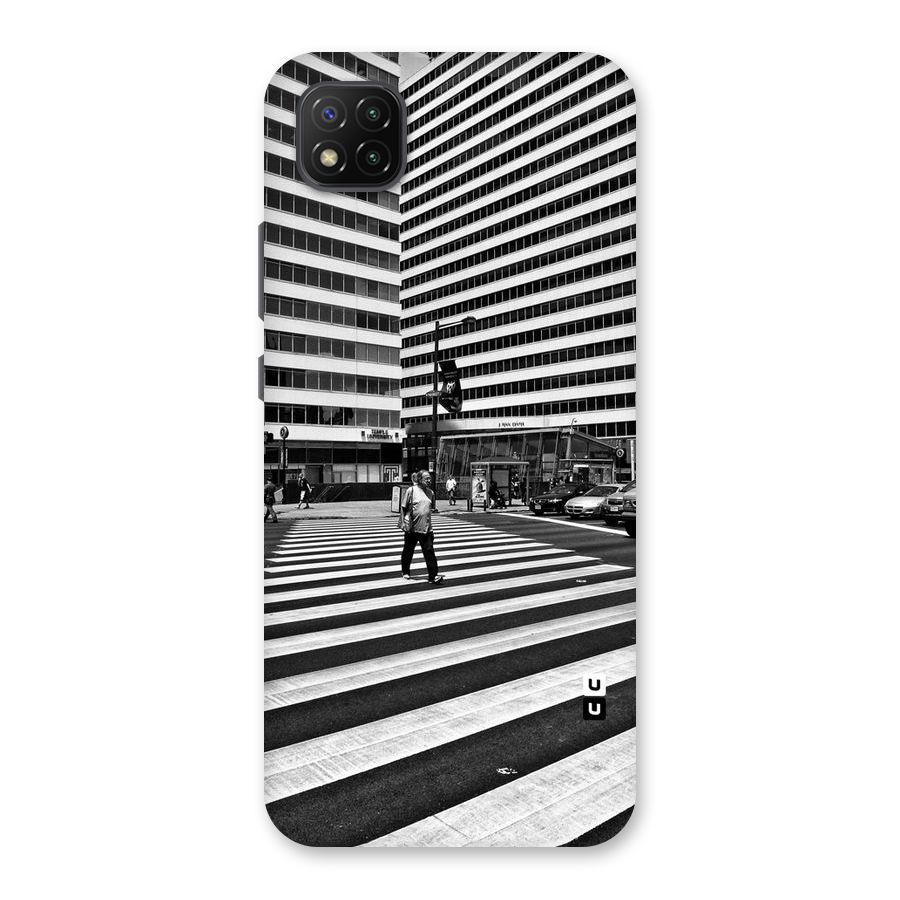 Black White Perspective Back Case for Poco C3