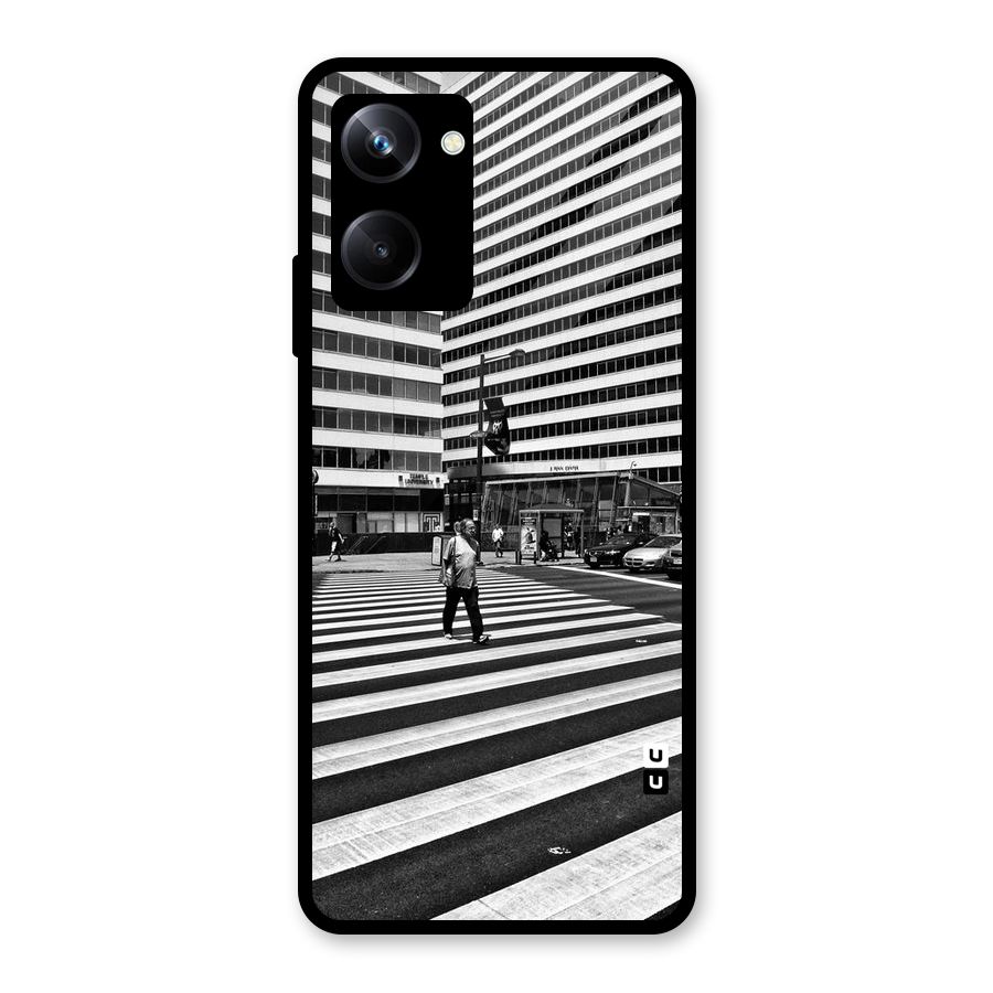 Black White Perspective Glass Back Case for Realme 10 Pro