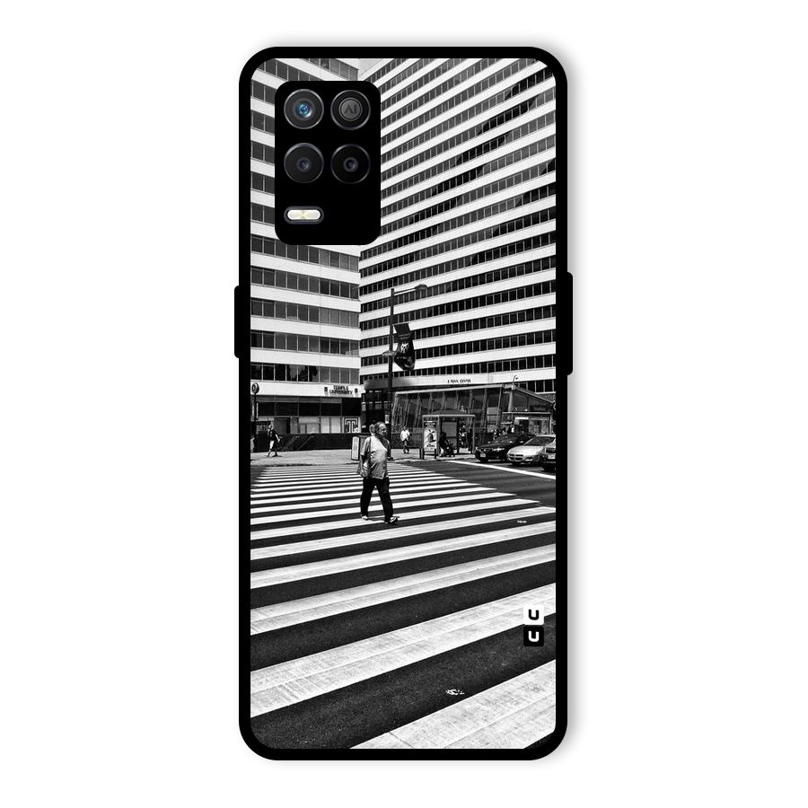 Black White Perspective Glass Back Case for Realme 9 5G