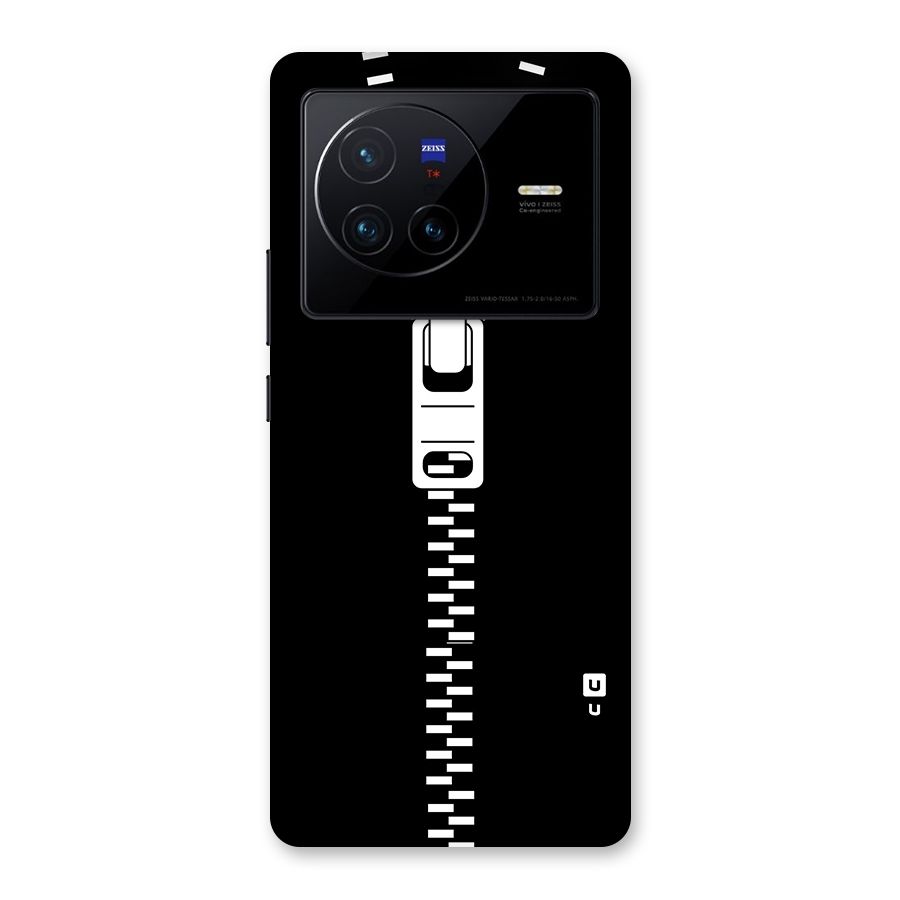 Black Zipper Back Case for Vivo X80