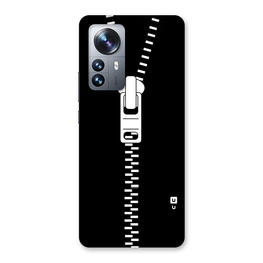 Black Zipper Back Case for Xiaomi 12 Pro