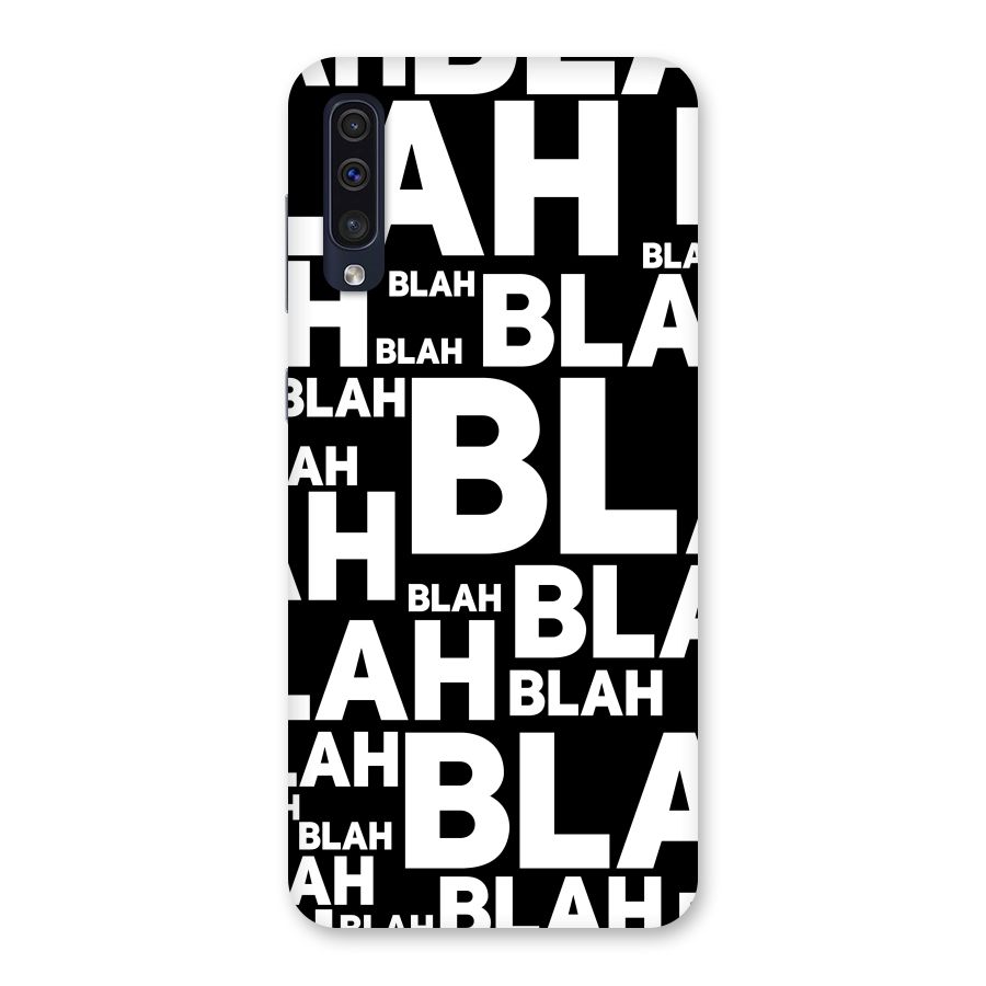 Blah Blah Pattern Back Case for Galaxy A50s