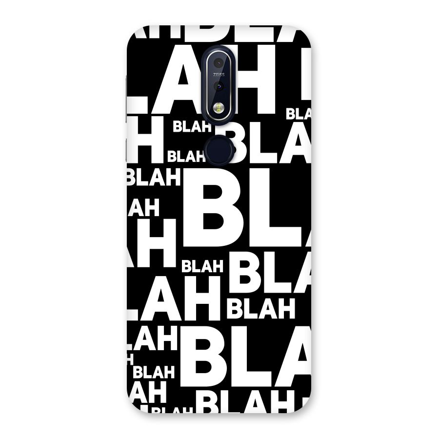 Blah Blah Pattern Back Case for Nokia 7.1