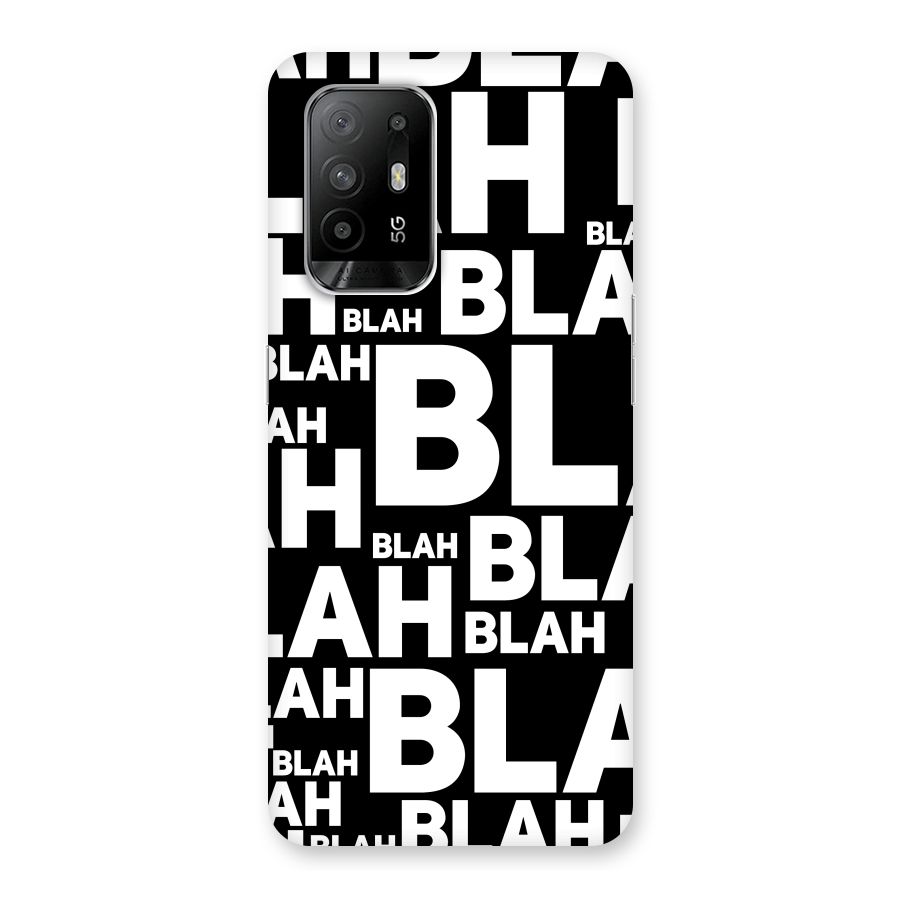Blah Blah Pattern Back Case for Oppo F19 Pro Plus 5G