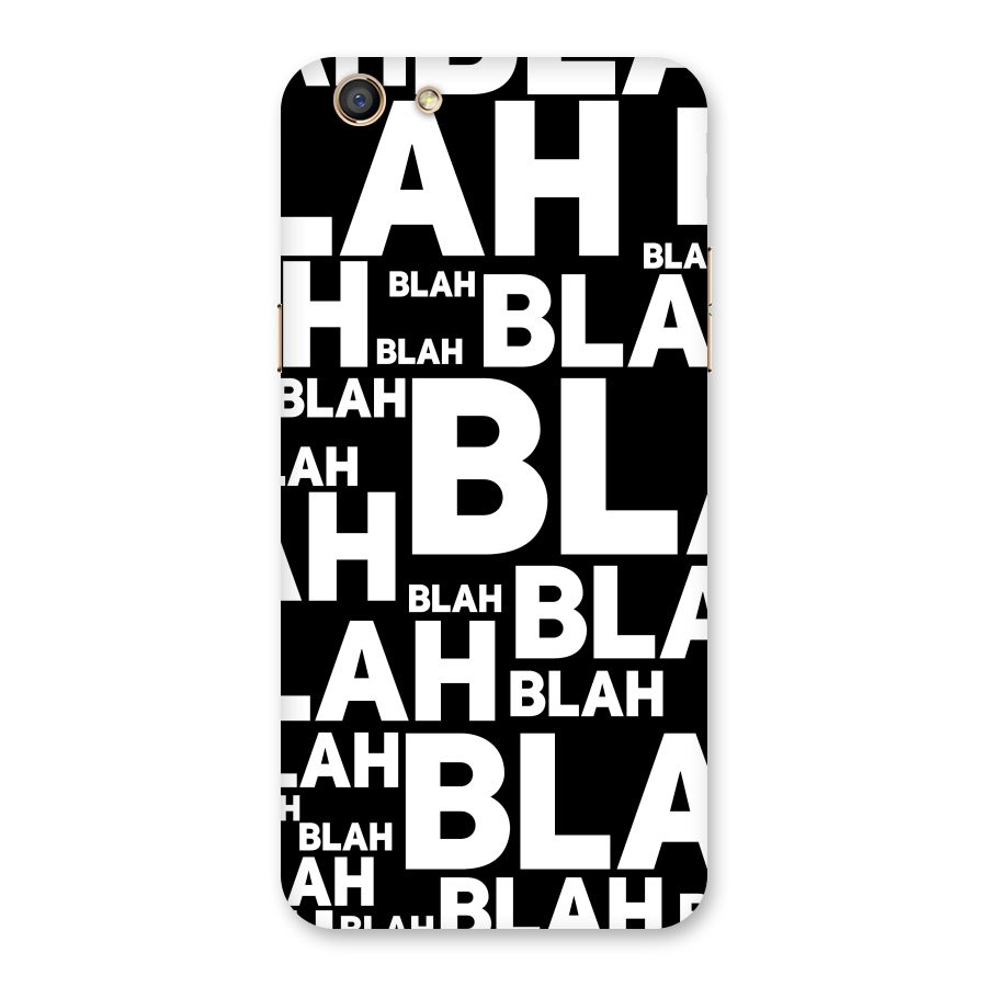 Blah Blah Pattern Back Case for Oppo F3