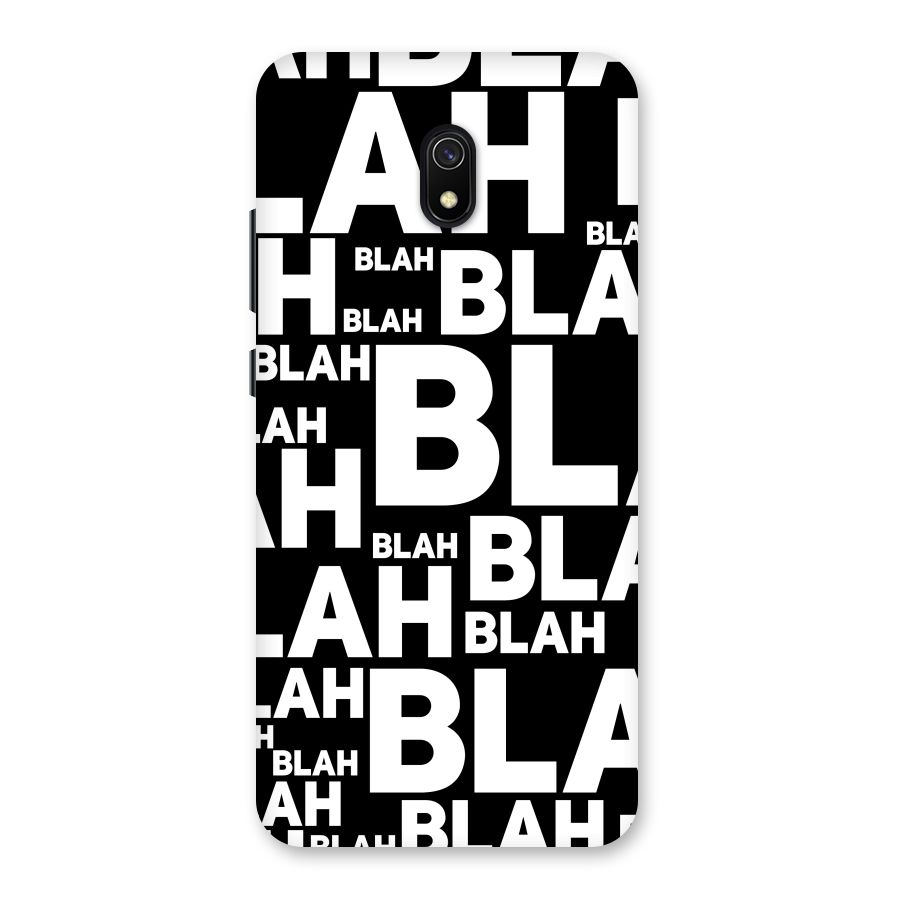 Blah Blah Pattern Back Case for Redmi 8A