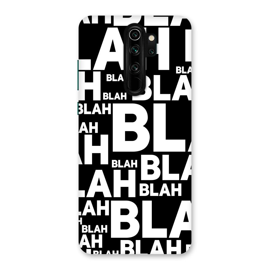 Blah Blah Pattern Back Case for Redmi Note 8 Pro