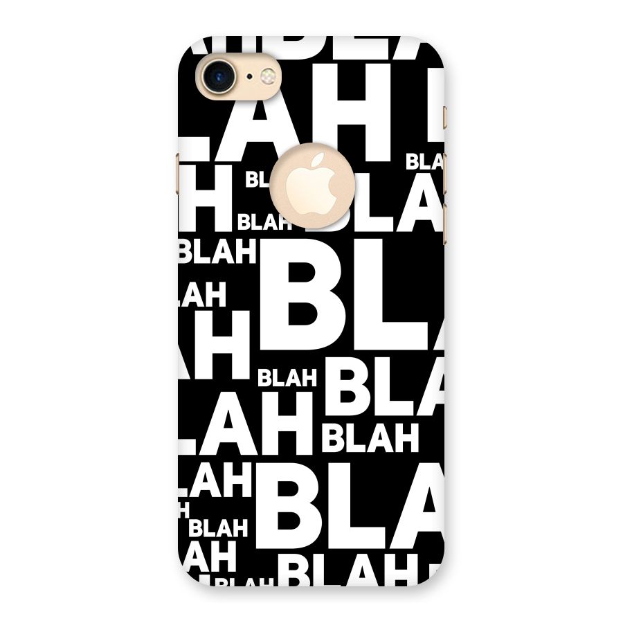 Blah Blah Pattern Back Case for iPhone 8 Logo Cut