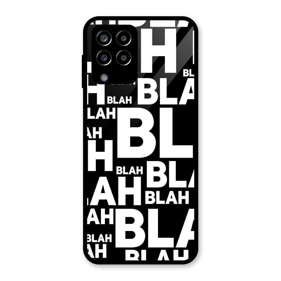 Blah Blah Pattern Glass Back Case for Galaxy M33