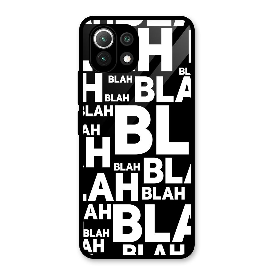 Blah Blah Pattern Glass Back Case for Mi 11 Lite NE 5G