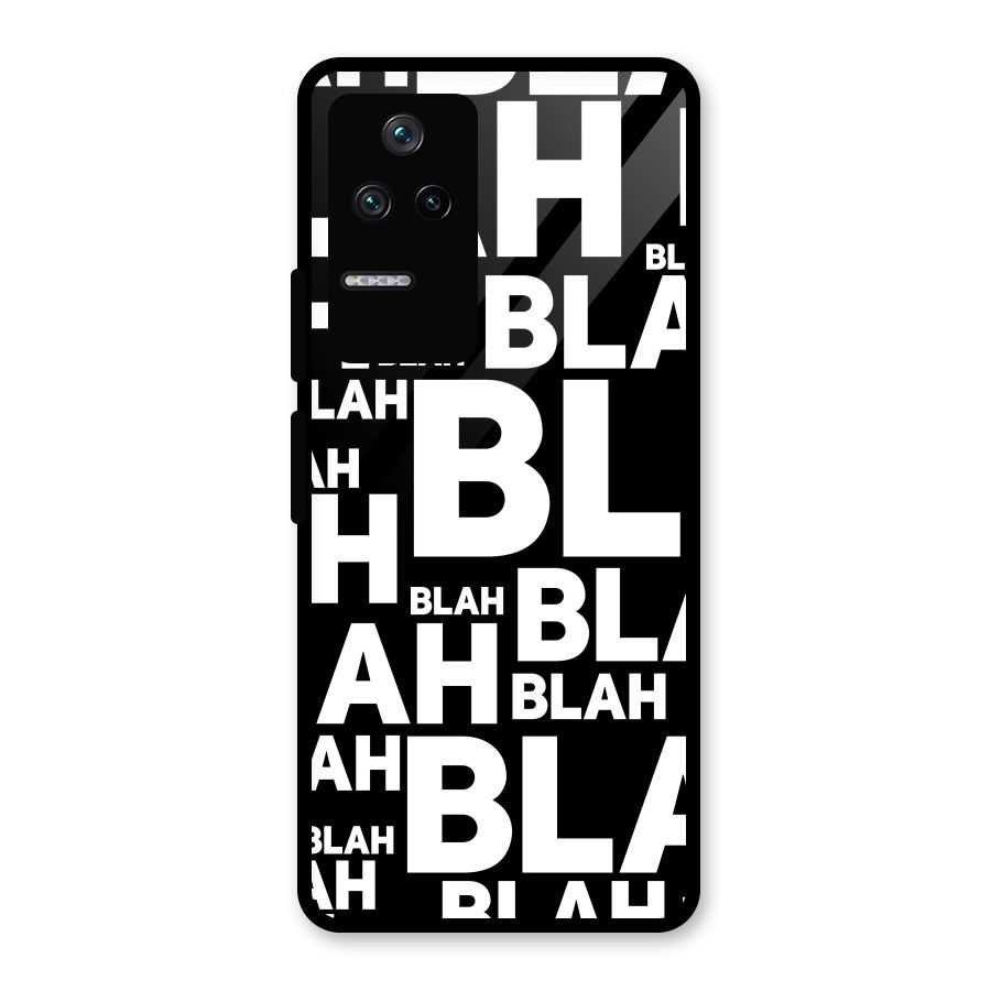 Blah Blah Pattern Glass Back Case for Poco F4 5G