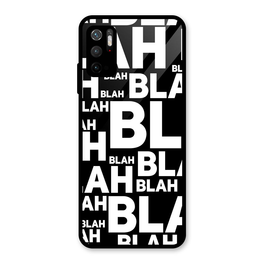Blah Blah Pattern Glass Back Case for Poco M3 Pro 5G