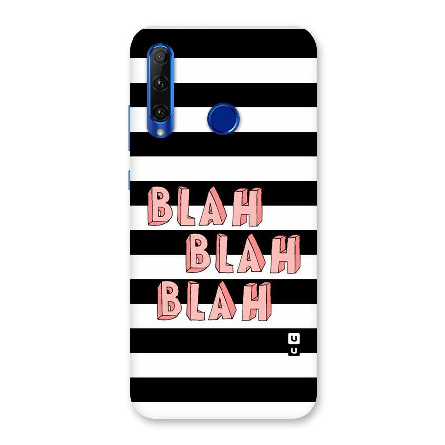 Blah Bold Stripes Back Case for Honor 20i
