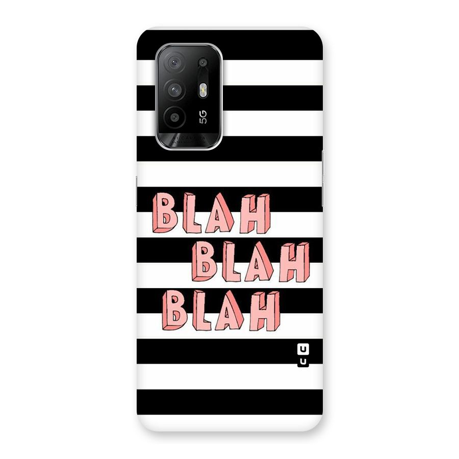 Blah Bold Stripes Back Case for Oppo F19 Pro Plus 5G