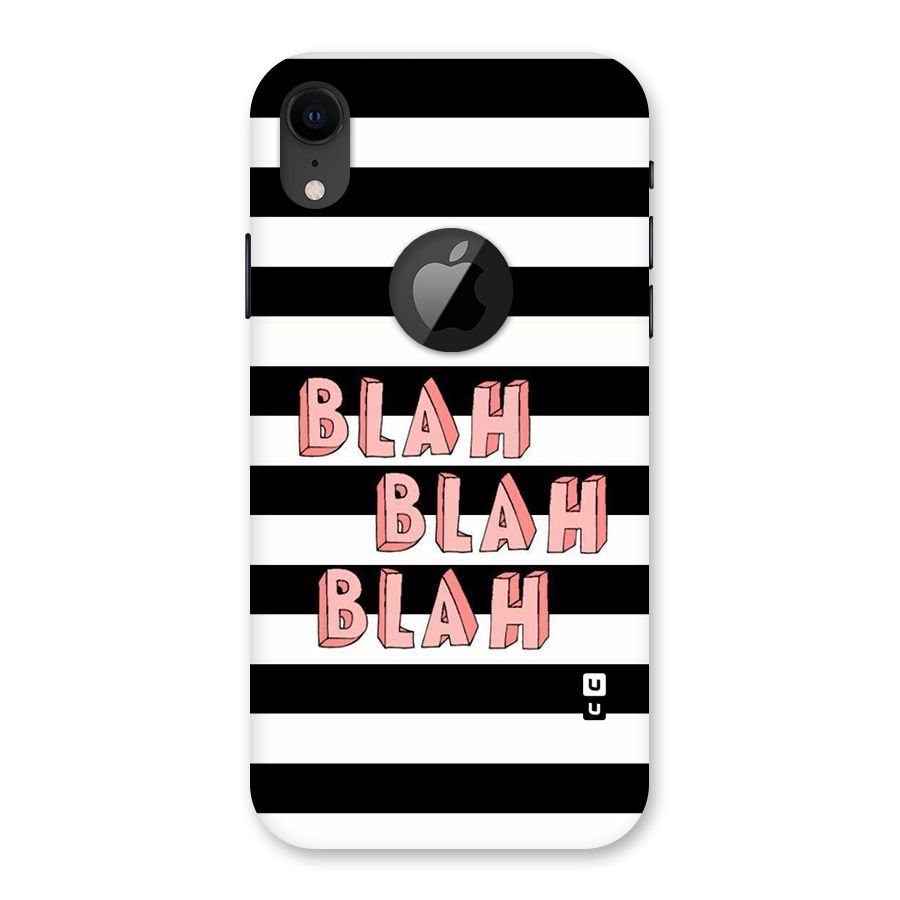 Blah Bold Stripes Back Case for iPhone XR Logo Cut