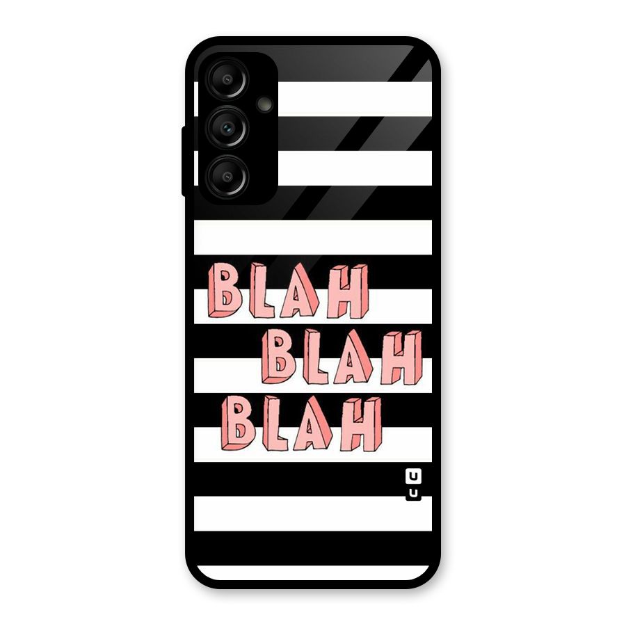 Blah Bold Stripes Glass Back Case for Galaxy A14 5G