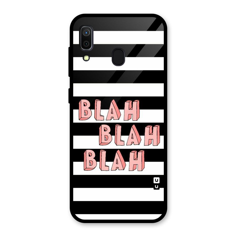 Blah Bold Stripes Glass Back Case for Galaxy A30