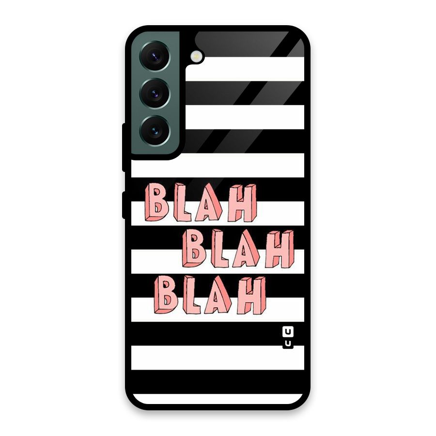 Blah Bold Stripes Glass Back Case for Galaxy S22 5G