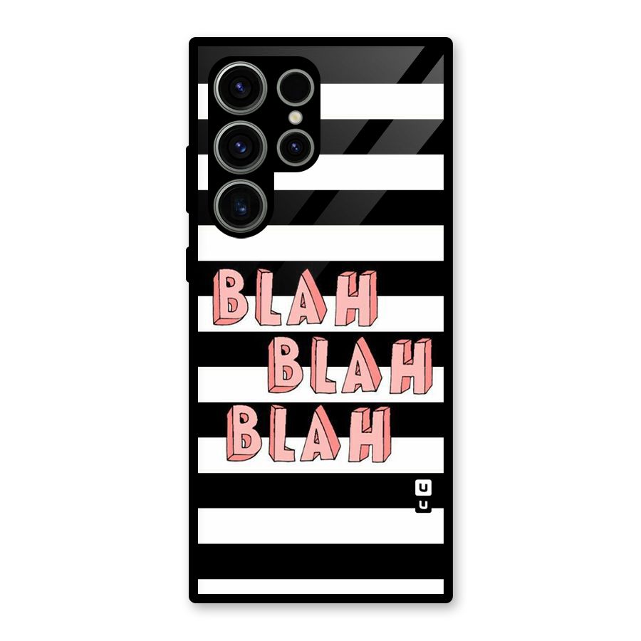 Blah Bold Stripes Glass Back Case for Galaxy S23 Ultra