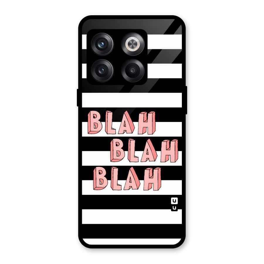 Blah Bold Stripes Glass Back Case for OnePlus 10T