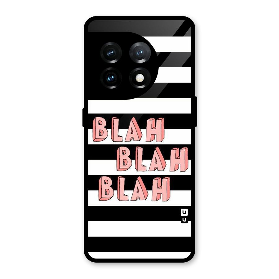 Blah Bold Stripes Glass Back Case for OnePlus 11