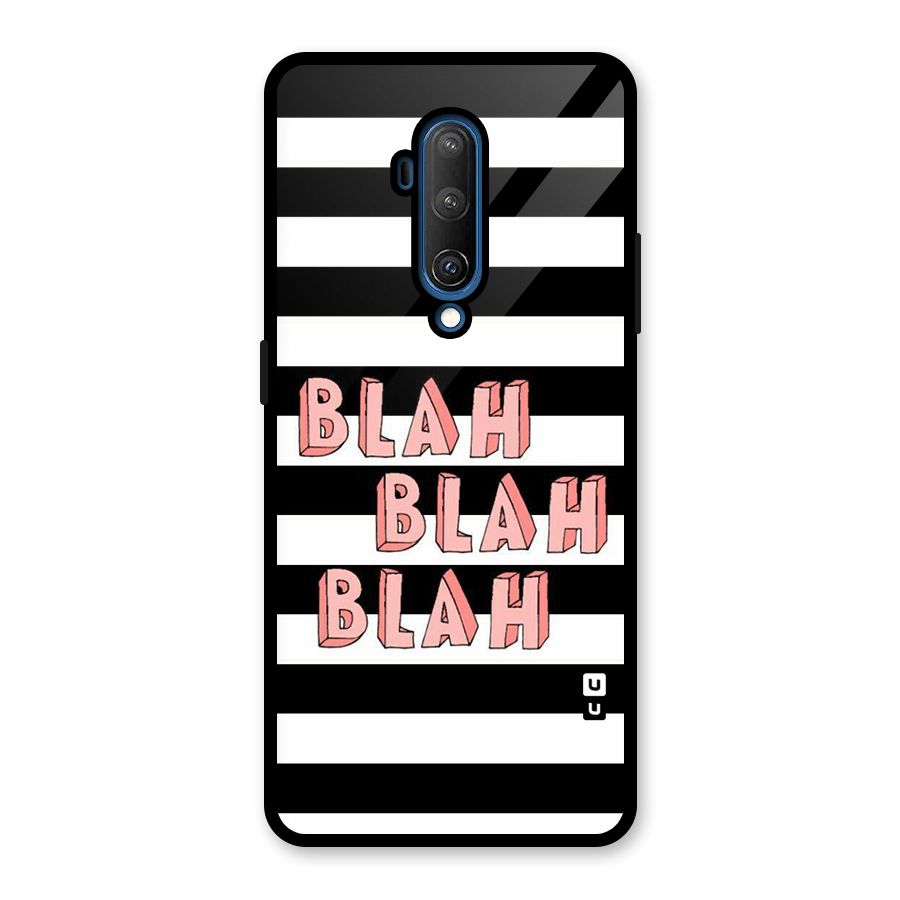 Blah Bold Stripes Glass Back Case for OnePlus 7T Pro