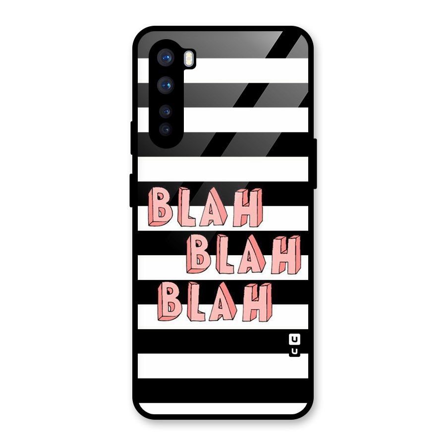 Blah Bold Stripes Glass Back Case for OnePlus Nord