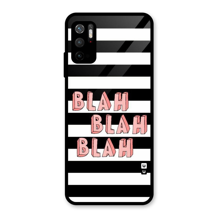 Blah Bold Stripes Glass Back Case for Poco M3 Pro 5G