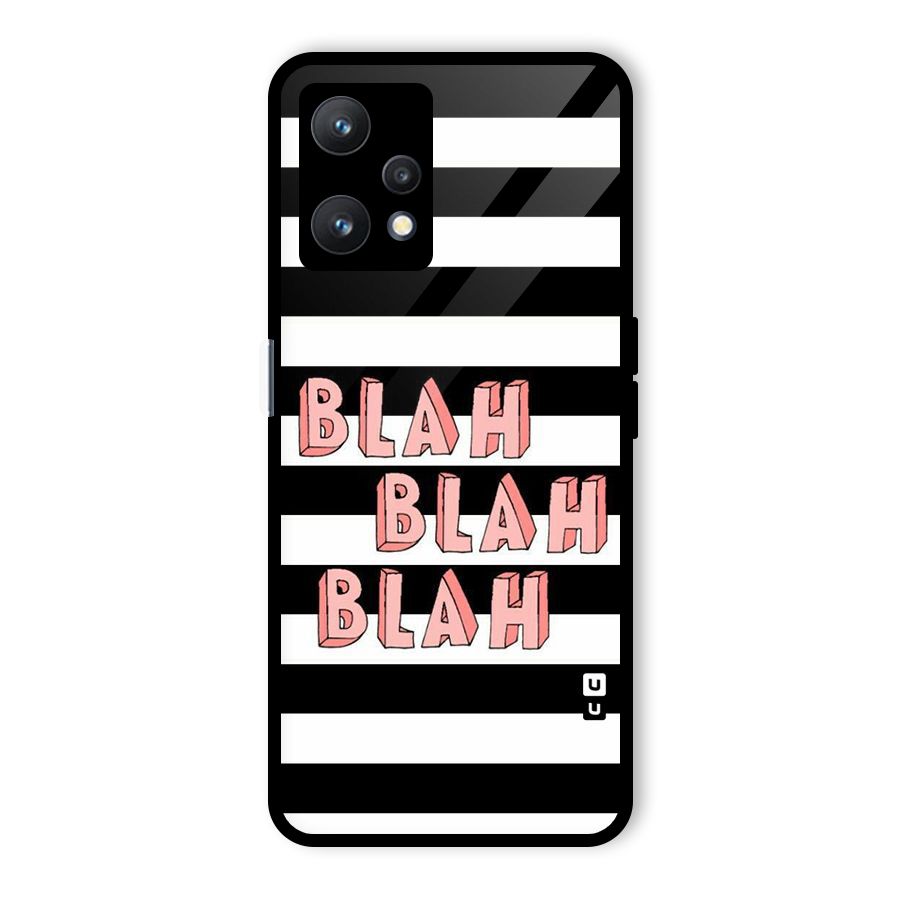 Blah Bold Stripes Glass Back Case for Realme 9 Pro 5G