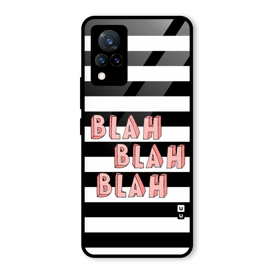Blah Bold Stripes Glass Back Case for Vivo V21 5G