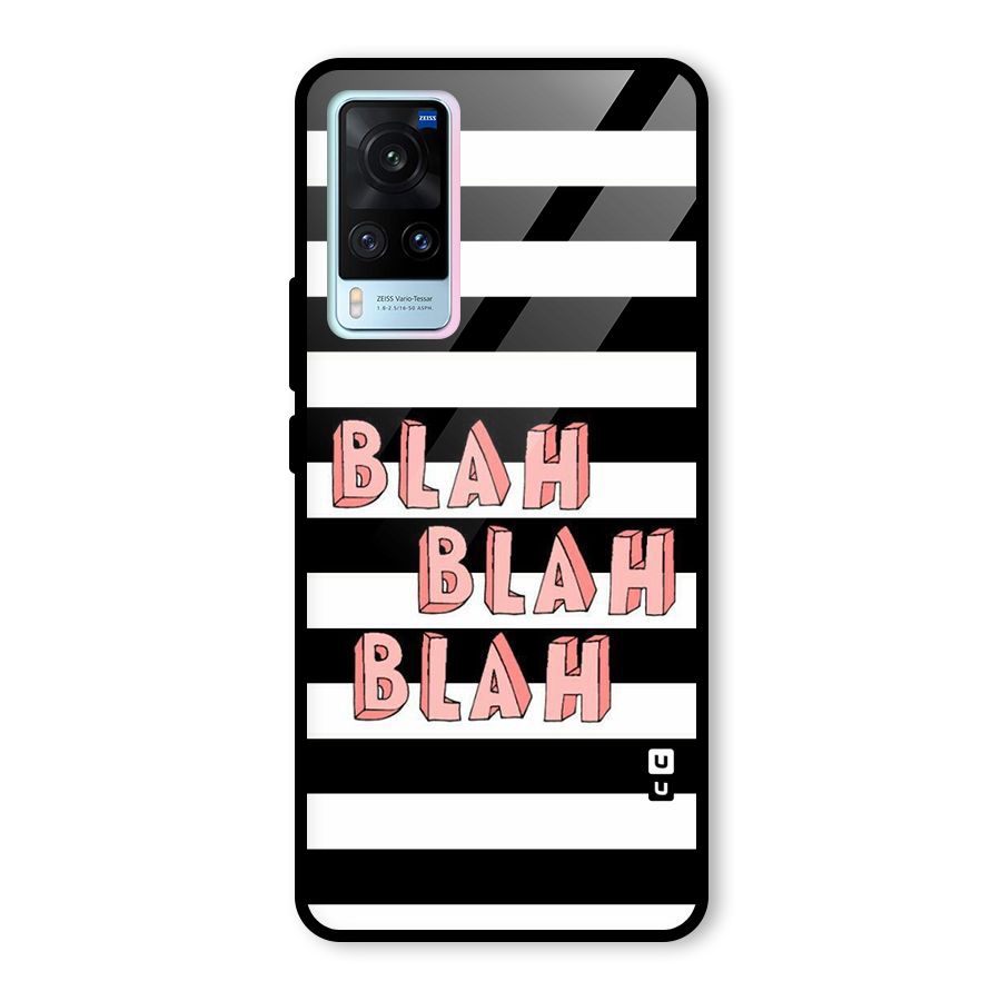 Blah Bold Stripes Glass Back Case for Vivo X60