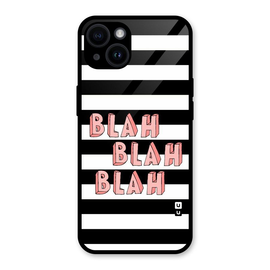 Blah Bold Stripes Glass Back Case for iPhone 14