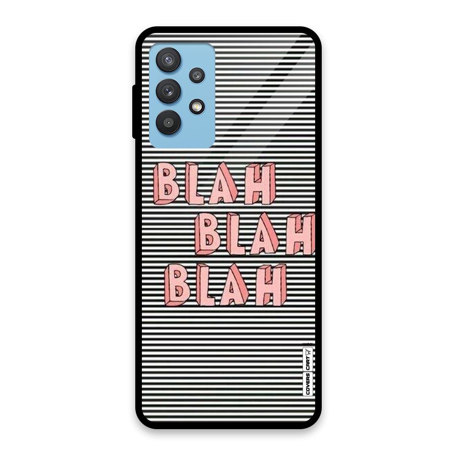 Blah Stripes Glass Back Case for Galaxy M32 5G