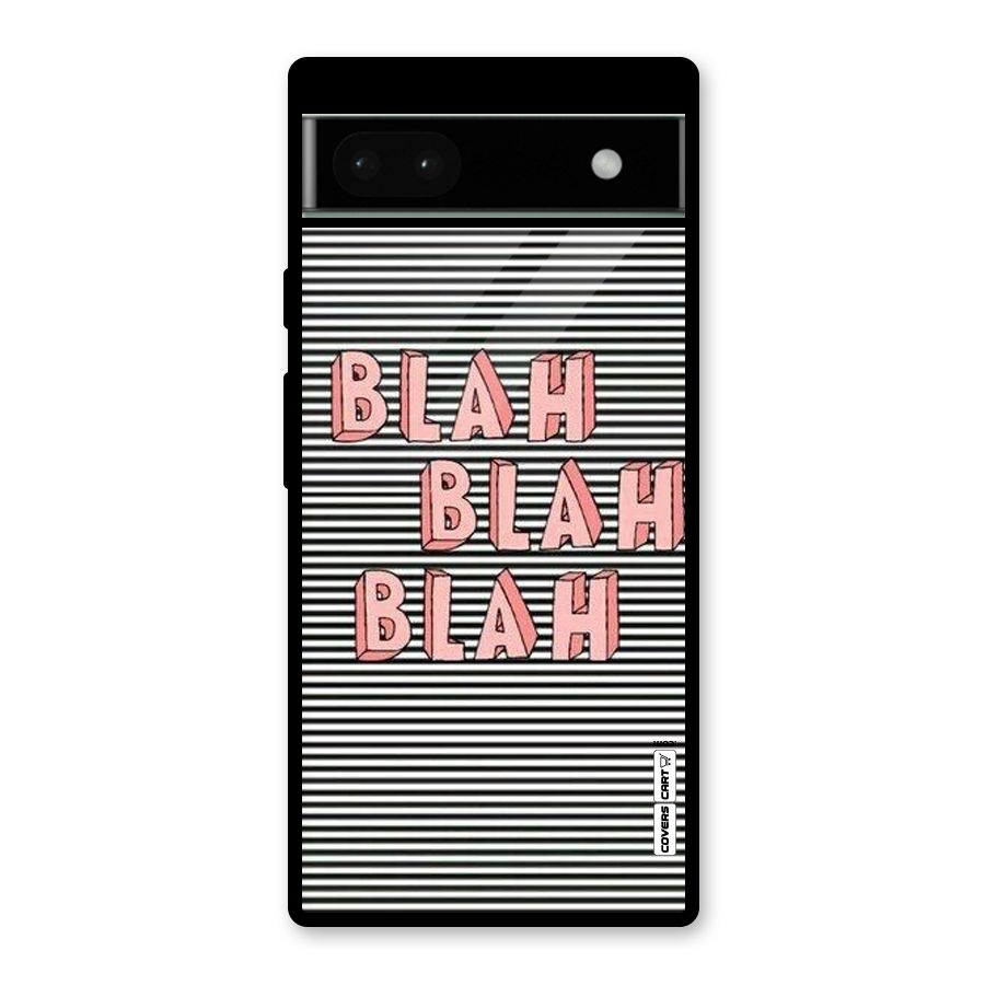Blah Stripes Glass Back Case for Google Pixel 6a