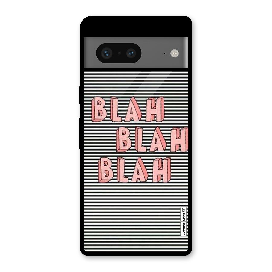Blah Stripes Glass Back Case for Google Pixel 7