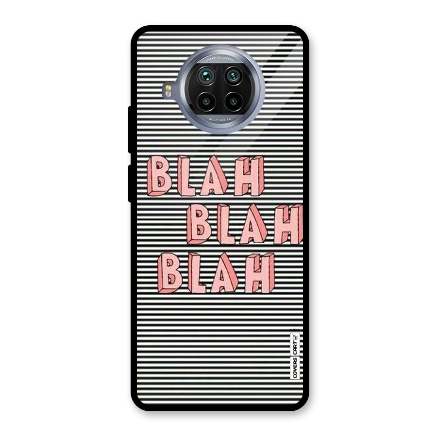 Blah Stripes Glass Back Case for Mi 10i