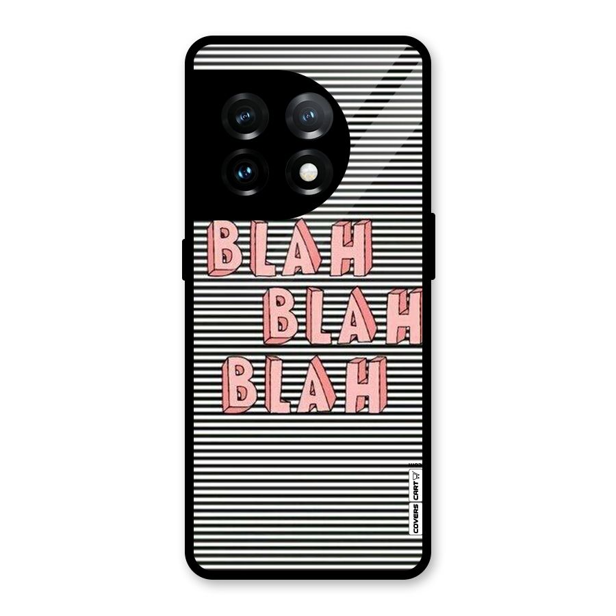 Blah Stripes Glass Back Case for OnePlus 11